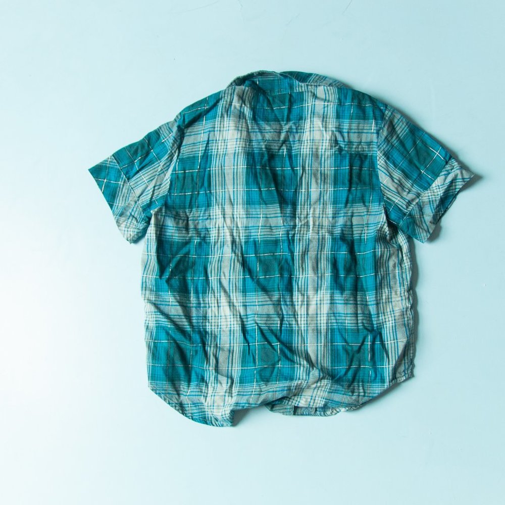 Victoria's Secret Turquoise Blue Plaid Short Sleeve Shorts Pajama Set Size Small - Picture 7 of 11